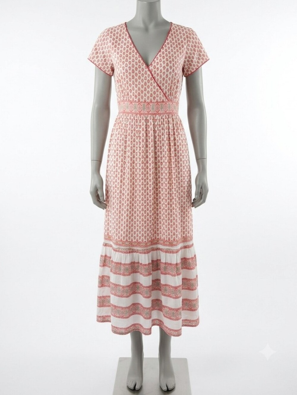 April Cornell v neck maxi dress size small